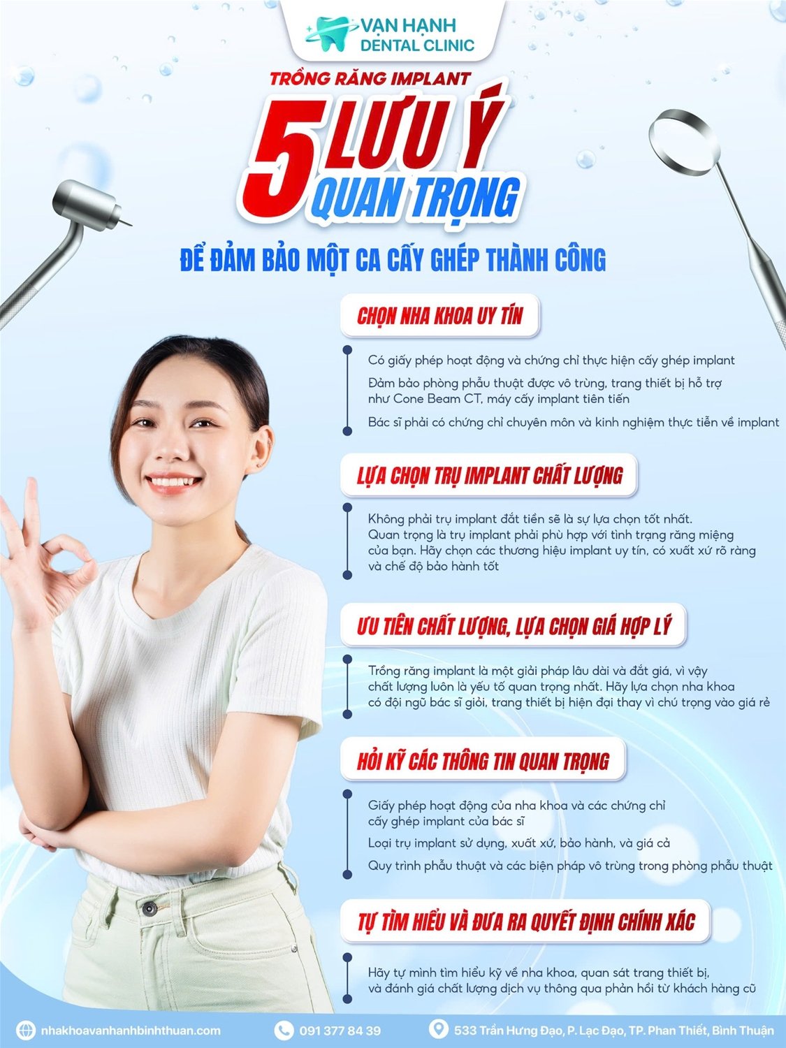 TRỒNG RĂNG IMPLANT: 5 LƯU Ý QUAN TRỌNG ĐỂ ĐẢM BẢO MỘT CA CẤY GHÉP THÀNH CÔNG!